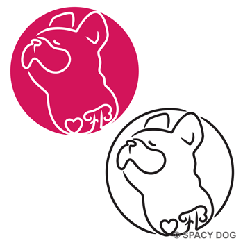 French Bulldog Love logo