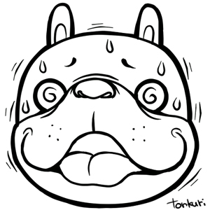 暑がりフレンチブルドッグ線画