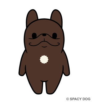 フレンチブルドッグ-ゆるキャラ スペイシードッグ