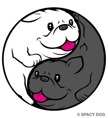 フレンチブルドッグの太極図