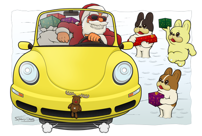 サンタとスペイシードッグ