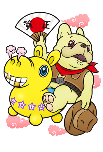 謹賀新年 スペイシードッグ 年賀イラスト