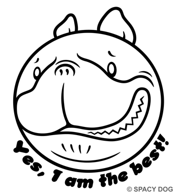 フレンチブルドッグのイラスト こまったちゃん 唯我独尊