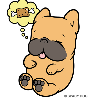 お肉の夢 フレンチブルドッグのイラスト