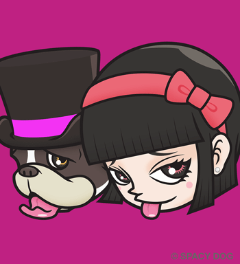 フレンチブルドッグとガール