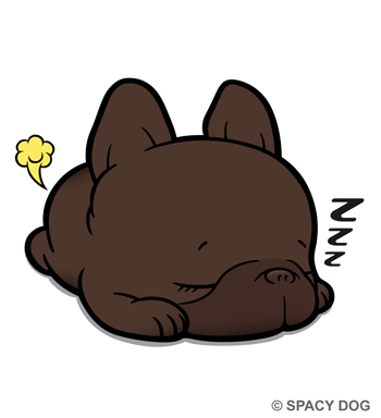 Sleeping french bulldog Brindle