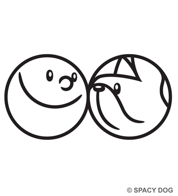 French Bulldog & man logo