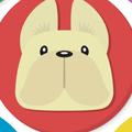 French Bulldog Face Circle Icons