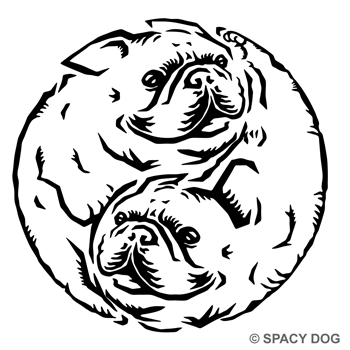 French Bulldogs YinYang logo