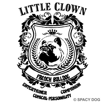 French Bulldog shield emblem retro