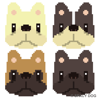 Pixelated French Bulldog