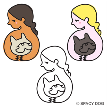 Woman Holding French Bulldog