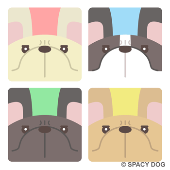 French Bulldog Face logo