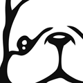 French Bulldog Face logo