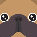French Bulldog Face logo
