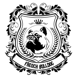 フレンチブルドッグ シールドエンブレム